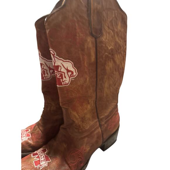 Gameday Size 10B Mississippi State 13” Leather Bootse - Picture 4 of 12